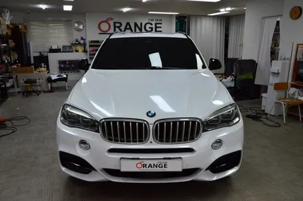 대전 카스킨 + 오렌지 카스킨 + BMW + X5 + 전체랩핑 + 스틱스  + Super Gloss Original Paint Pearl White / 대전 유성구 원신흥동