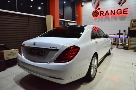 대전 카스킨+오렌지 카스킨+전체랩핑+벤츠 s350d 4matic+글로스 화이트 골드 스파클+gloss white gold sparkle / 대전 유성구 원신흥동