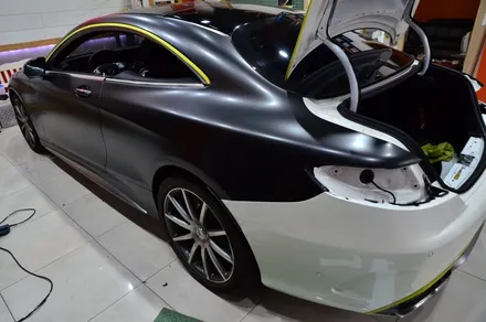 대전 카스킨+오렌지 카스킨+벤츠 AMG S63+전체랩핑+사틴블랙+Satin Black / 대전 유성구 원신흥동