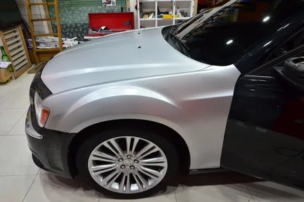 대전 카스킨+오렌지 카스킨+크라이슬러 300C+전체랩핑+3M 1080-S120 Satin White  Aluminum+새틴 화이트 알루미늄 / 대전 유성구 원신흥동