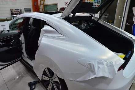 대전카스킨 + 오렌지카스킨 + 대전랩핑 + 세종랩핑 + 전체랩핑+ 전체PPF + Mercedes-Benz EQS +3M-2080-SP240 satin frozen vanilla / 대전 유성구 원신흥동