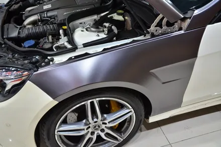 대전카스킨 + 오렌지카스킨 + 전체랩핑 + 벤츠 + E63 AMG  + AX FILM XA2686 (ULTRA-MATTE DARK GRAY) / 대전 유성구 원신흥동