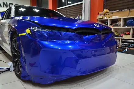 대전카스킨 + 오렌지카스킨 + 전체 랩핑 + BMW + M5 + AXfilm XXL006 (Liquid Metal Midnight Blue) / 대전 유성구 원신흥동
