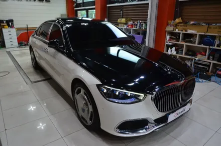 대전카스킨 + 오렌지카스킨 + 듀오톤 + Mercedes-Benz S580 + 마이바흐 + BB WRAP RF002(PET Piano Black) 피아노 블랙 / 대전 유성구 원신흥동