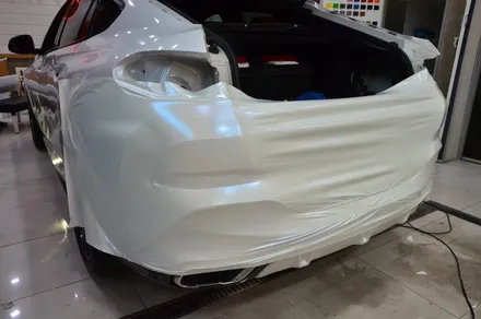 대전카스킨 + 오렌지카스킨 + 전체랩핑 + BMW + X6 + AX Film AM8016 (Matte Diamond White Blue) / 대전 유성구 원신흥동