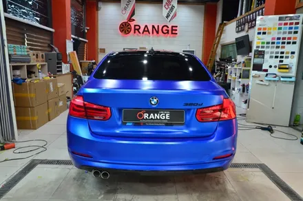 대전 카스킨 + 오렌지 카스킨 + BMW + 320d + 전체랩핑 + TECKWRAP Velvet Blue VCH402-S / 대전 유성구 원신흥동