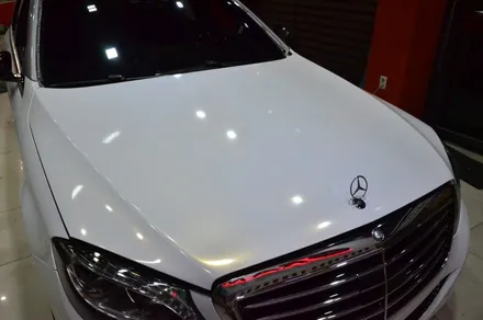 대전카스킨+오렌지 카스킨+ 전체랩핑+ BENZ S 320d 4 MATIC+Gloss White Gold Sparkle / 대전 유성구 원신흥동