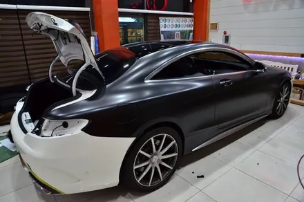 대전 카스킨+오렌지 카스킨+벤츠 AMG S63+전체랩핑+사틴블랙+Satin Black / 대전 유성구 원신흥동