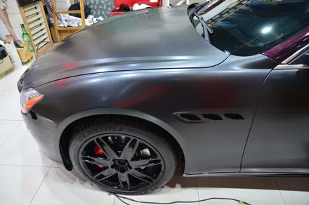 대전 카스킨+오렌지 카스킨+마세라티 콰트로 포르테+전체랩핑+3M 1080-S12 Satin Black+새틴 블랙 / 대전 유성구 원신흥동