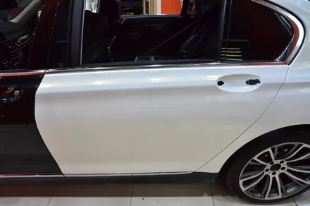 대전 카스킨+오렌지 카스킨+BMW Xdrive 750LI+전체랩핑+Gloss White Gold Sparkle+글로스 화이트 골드 스파클 / 대전 유성구 원신흥동