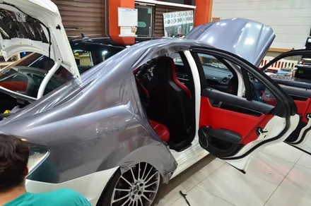 대전카스킨 + 오렌지카케어 + 오렌지카스킨 + 전체랩핑 + 벤츠 +   벤츠c63amg + 3M.1080-G201 Gloss Anthracite / 대전 유성구 원신흥동