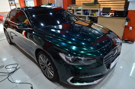 대전카스킨 + 오렌지카케어 + 오렌지카스킨 + 전체랩핑 + 전체PPF + TeckWrrp.HM07-HD.Gloss Green Black Silk 그린블랙실크 + 현대 + 그랜져IG / 대전 유성구 원신흥동