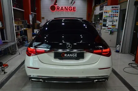 대전카스킨 + 오렌지카스킨 + 듀오톤 + Mercedes-Benz S580 + 마이바흐 + BB WRAP RF002(PET Piano Black) 피아노 블랙 / 대전 유성구 원신흥동