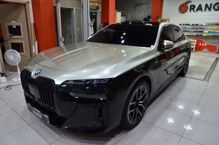대전 카스킨 + 오렌지 카스킨 + BMW + 듀오톤 시공 + 크롬 죽이기 +  TECK WRAP Silver Fern / 대전 유성구 원신흥동