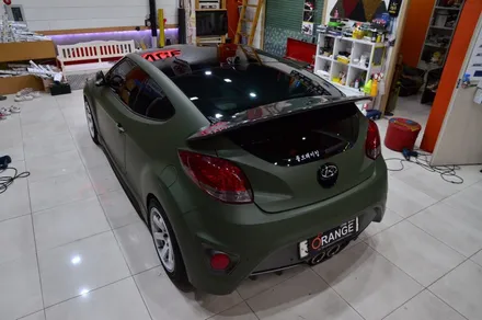 대전 카스킨+오렌지 카스킨+벨로스터+전체랩핑+3M 1080-M26 Matte Military Green+매트 밀리터리 그린 / 대전 유성구 원신흥동
