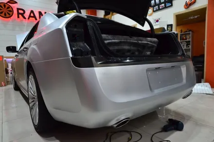 대전 카스킨+오렌지 카스킨+크라이슬러 300C+전체랩핑+3M 1080-S120 Satin White  Aluminum+새틴 화이트 알루미늄 / 대전 유성구 원신흥동