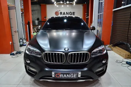 오렌지 카스킨+대전 카스킨+BMW X6+전체 스킨+3M-S12 Satin Black+사틴블랙 / 대전 유성구 원신흥동