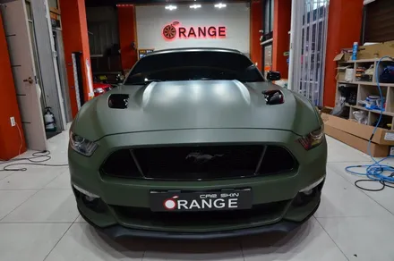 대전카스킨+ 오렌지카스킨+ 대전랩핑+ Ford Mustang GT Convertible + 머스탱 GT 컨버터블 + 3M-2080-M26 Matte Military Green / 대전 유성구 원신흥동