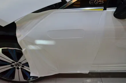 대전카스킨 + 오렌지카스킨 + 대전랩핑 + 세종랩핑 + 전체랩핑+ 전체PPF + Mercedes-Benz EQS +3M-2080-SP240 satin frozen vanilla / 대전 유성구 원신흥동