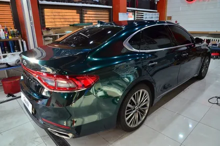 대전카스킨 + 오렌지카케어 + 오렌지카스킨 + 전체랩핑 + 전체PPF + TeckWrrp.HM07-HD.Gloss Green Black Silk 그린블랙실크 + 현대 + 그랜져IG / 대전 유성구 원신흥동