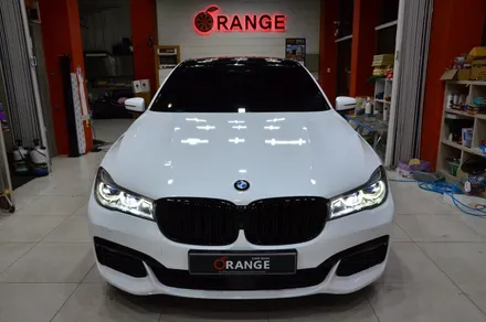 대전카스킨 + 오렌지카스킨 + 대전랩핑 + 세종랩핑 + 전체랩핑 + BMW 740LI + 3m.2080-G10 Gloss White / 대전 유성구 원신흥동