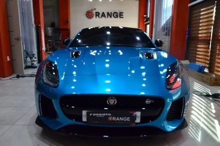 대전 카스킨+오렌지 카스킨+재규어 F 타입 SVR 575+전체랩핑+3M 1080 G356 Gloss Atomic Teal +글로스 아토믹 틸 / 대전 유성구 원신흥동