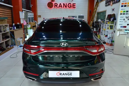 대전카스킨 + 오렌지카케어 + 오렌지카스킨 + 전체랩핑 + 전체PPF + TeckWrrp.HM07-HD.Gloss Green Black Silk 그린블랙실크 + 현대 + 그랜져IG / 대전 유성구 원신흥동