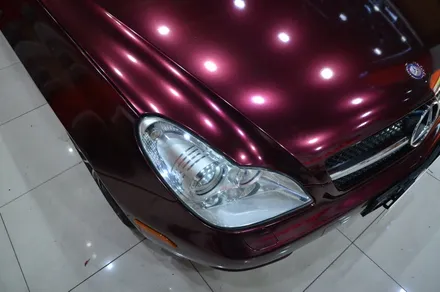 대전 카스킨 + 오렌지 카스킨 + 전체 랩핑 + Mercedes-Benz CLS550 + 벤츠 + CLS550 + 3M 2080 GP99 Gloss Black Rose / 대전 유성구 원신흥동