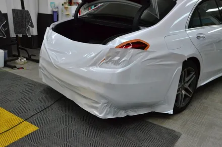 대전 오렌지 카스킨 벤츠 S350d 화이트 전체 랩핑 시공* 신차급 변신! / 대전 유성구 원신흥동