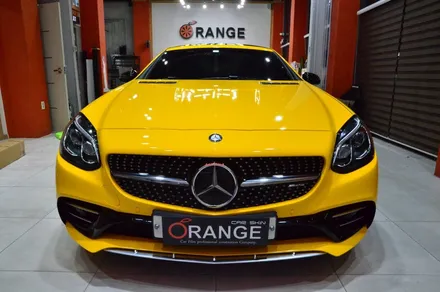 대전 카스킨+오렌지 카스킨+벤츠SLC43AMG+전체랩핑+Gloss sunflower+글로스 썬플라워 / 대전 유성구 원신흥동