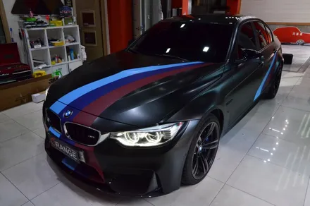 대전 카스킨+오렌지 카스킨+BMW M4+3M사틴블랙+전체랩핑(재시공) / 대전 유성구 원신흥동