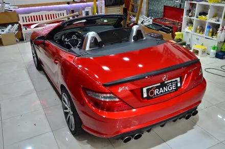 대전 카스킨+오렌지 카스킨+벤츠 SLK AMG+전체랩핑+3M Gloss Dragon Fire Red+드래곤 파이어 레드 / 대전 유성구 원신흥동