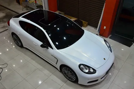 대전 카스킨+오렌지 카스킨+포르쉐 파나메라+전체랩핑+3M 1080 S120 Satin White Aluminum+새틴 화이트 알루미늄 / 대전 유성구 원신흥동