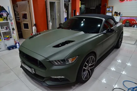 대전카스킨+ 오렌지카스킨+ 대전랩핑+ Ford Mustang GT Convertible + 머스탱 GT 컨버터블 + 3M-2080-M26 Matte Military Green / 대전 유성구 원신흥동