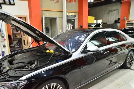 대전카스킨 + 오렌지카케어 + 오렌지카스킨 + 전체랩핑 + 벤츠S580+Mercedes-Benz S580+듀오톤+3m 1080-G120 Gloss White Aluminum / 대전 유성구 원신흥동