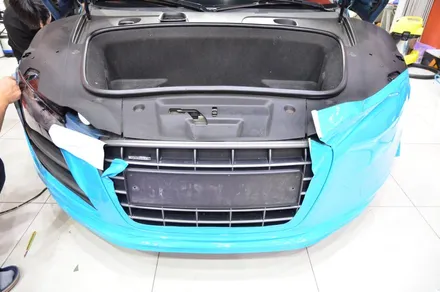 대전카스킨 + 오렌지카스킨 + 전체랩핑 + 전체PPF + AUDI + R8 GT 스파이더 + MIAMI BlLUE + 마이에미블루 + AX Film + 고광택 / 대전 유성구 원신흥동