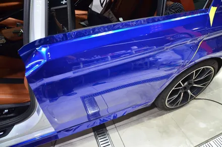 대전카스킨 + 오렌지카스킨 + 전체 랩핑 + BMW + M5 + AXfilm XXL006 (Liquid Metal Midnight Blue) / 대전 유성구 원신흥동
