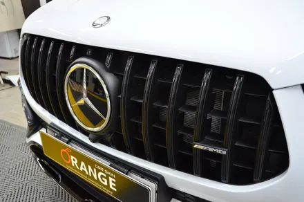 대전 카스킨 + 오렌지 카스킨 + 벤츠 + GLE 53 AMG 쿠페 + 전체랩핑, 부분 카본PPF,크롬죽이기 + TINYBOT Gloss White / 대전 유성구 원신흥동
