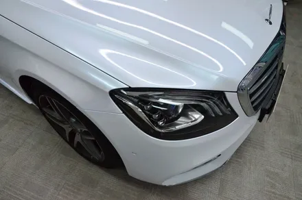 대전 오렌지 카스킨 벤츠 S350d 화이트 전체 랩핑 시공* 신차급 변신! / 대전 유성구 원신흥동
