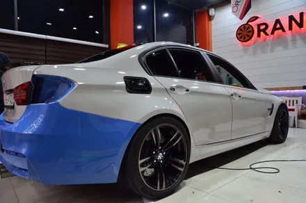 대전 카스킨+오렌지 카스킨+BMW F80 M3+전체랩핑+3M G31 storm gray / 대전 유성구 원신흥동
