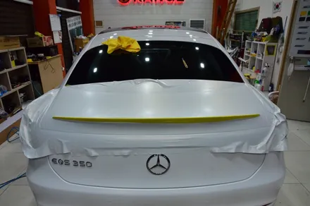 대전카스킨 + 오렌지카스킨 + 대전랩핑 + 세종랩핑 + 전체랩핑+ 전체PPF + Mercedes-Benz EQS +3M-2080-SP240 satin frozen vanilla / 대전 유성구 원신흥동