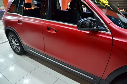대전카스킨 + 오렌지카케어 + 오렌지카스킨 + 전체랩핑 +벤츠 +벤츠 GLB35 AMG + 3M-2080-SP273 Satin Vampire Red / 대전 유성구 원신흥동
