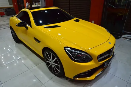 대전 카스킨+오렌지 카스킨+벤츠SLC43AMG+전체랩핑+Gloss sunflower+글로스 썬플라워 / 대전 유성구 원신흥동