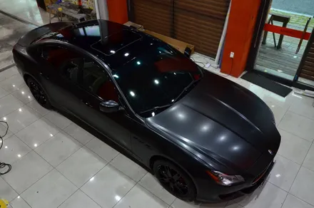 대전 카스킨+오렌지 카스킨+마세라티 콰트로 포르테+전체랩핑+3M 1080-S12 Satin Black+새틴 블랙 / 대전 유성구 원신흥동