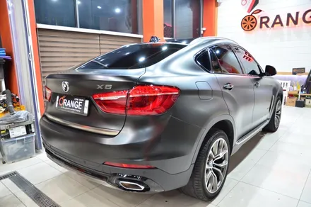 오렌지 카스킨+대전 카스킨+BMW X6+전체 스킨+3M-S12 Satin Black+사틴블랙 / 대전 유성구 원신흥동