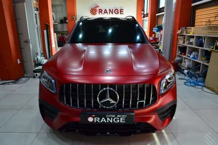 대전카스킨 + 오렌지카케어 + 오렌지카스킨 + 전체랩핑 +벤츠 +벤츠 GLB35 AMG + 3M-2080-SP273 Satin Vampire Red / 대전 유성구 원신흥동