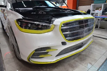 대전카스킨 + 오렌지카케어 + 오렌지카스킨 + 전체랩핑 + 전체PPF + Mercedes-Benz + S400d + KEEP GAURD PPF +벤츠S400d / 대전 유성구 원신흥동