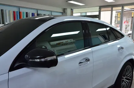 대전 카스킨 + 오렌지 카스킨 + 벤츠 + GLE 53 AMG 쿠페 + 전체랩핑, 부분 카본PPF,크롬죽이기 + TINYBOT Gloss White / 대전 유성구 원신흥동
