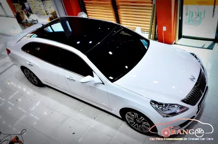 대전카스킨 + 오렌지카케어 + 오렌지카스킨 + 전체랩핑 + 현대자동차 + 에쿠스리무진 + 3M + Gloss White + 글로스화이트 / 대전 유성구 원신흥동