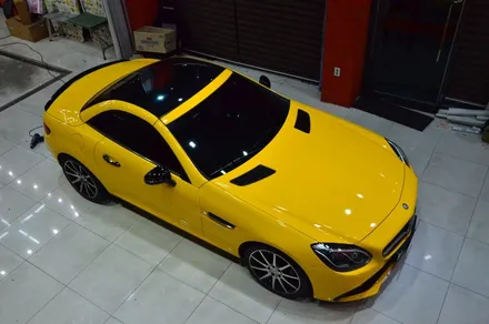 대전 카스킨+오렌지 카스킨+벤츠SLC43AMG+전체랩핑+Gloss sunflower+글로스 썬플라워 / 대전 유성구 원신흥동